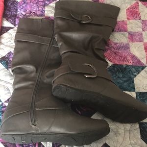 Wide calf knee high boots